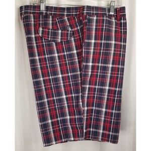 Men's Plaid Dockers Shorts Size 44 Khaki Diem Classic Activewear